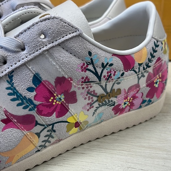 NIB - Gola Classics Womens Bullet Floral Sneakers, Off White/Clear/Multi -Size 8 - Picture 11 of 15